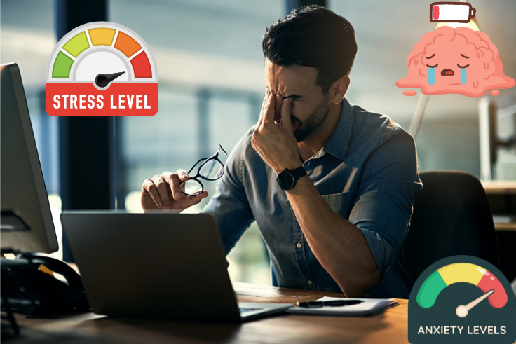 business owner stressed because he is not implement ai and automations to automate business repetitive tasks
